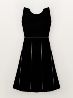 Black Ribbed Knit Bodycon Dress — front view
