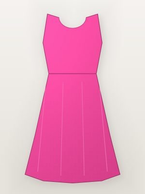 Girls Pink Floral Printed Cotton Dress — front view