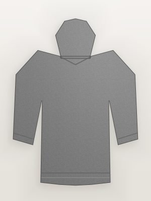 Grey Melange Fleece Training Hoodie — back view