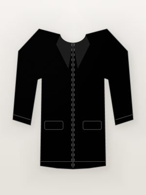 Black Quilted Puffer Jacket — front view