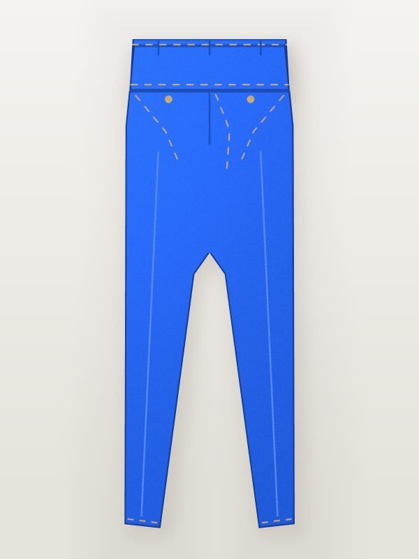 Blue High Rise Skinny Fit Jeans