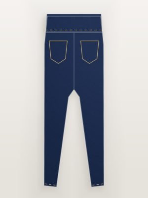 Dark Indigo Slim Fit Stretch Jeans — back view