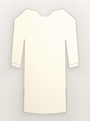 Cream Chikankari Cotton Straight Kurta — back view