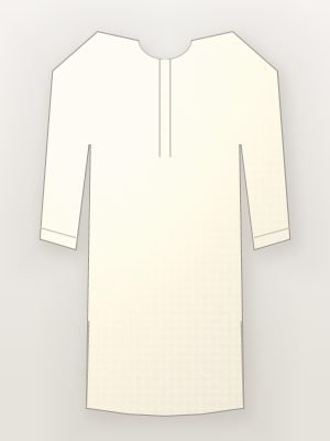 Cream Chikankari Cotton Straight Kurta — front view