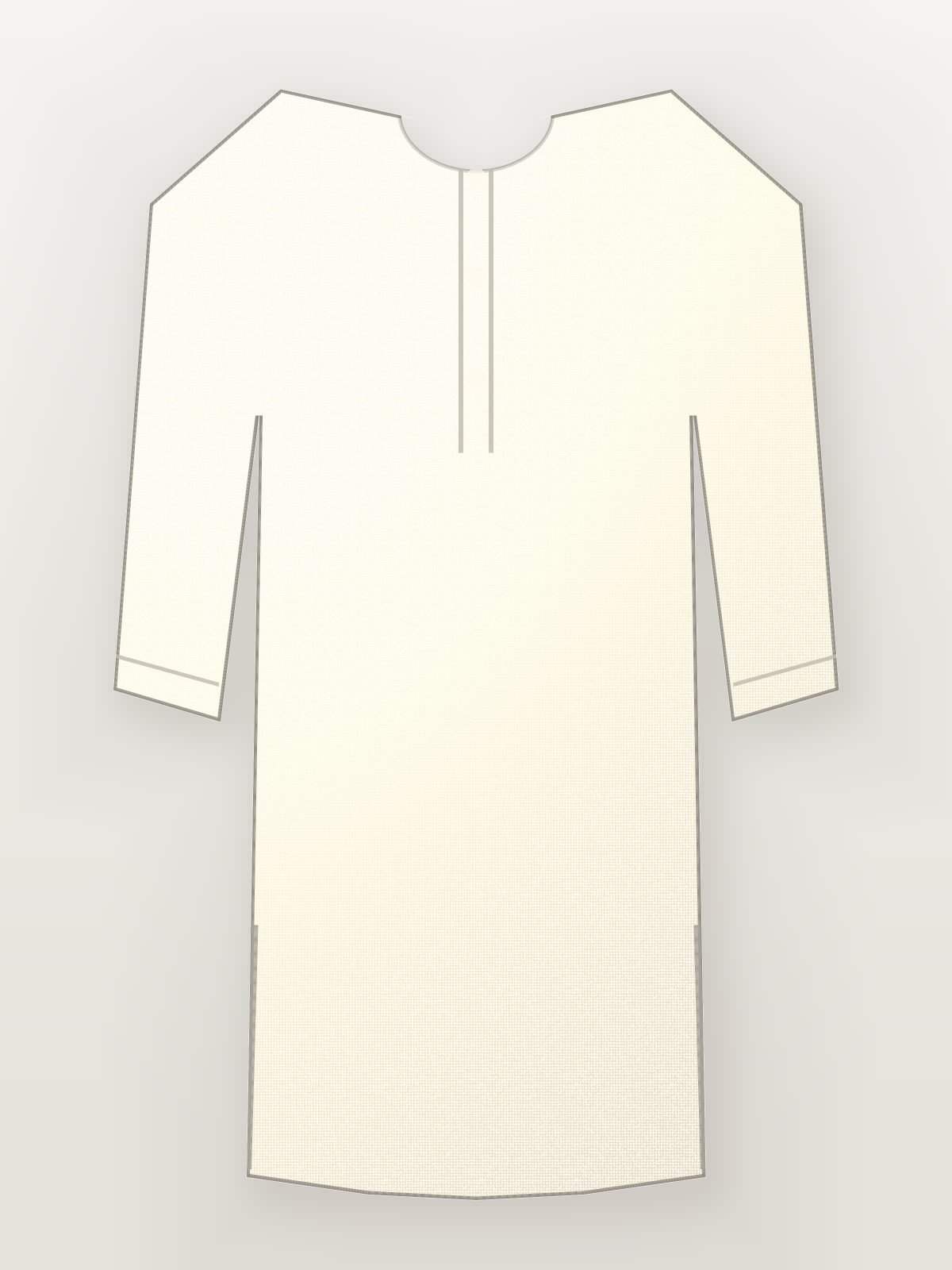 Cream Chikankari Cotton Straight Kurta