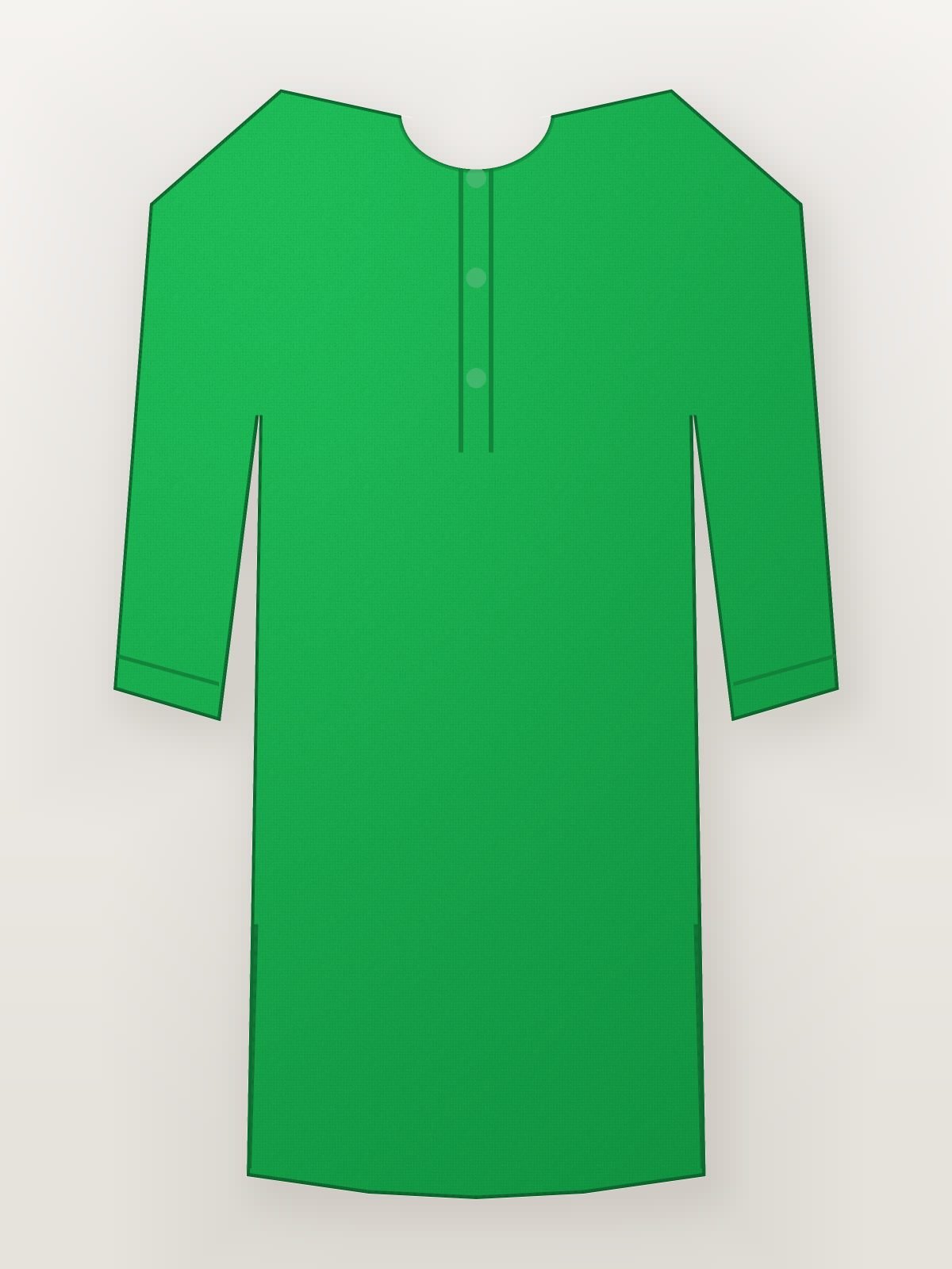 Green Block Printed Cotton A-Line Kurti