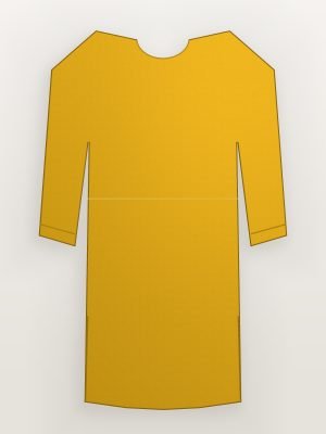 Boys Mustard Cotton Festive Kurta Set — back view