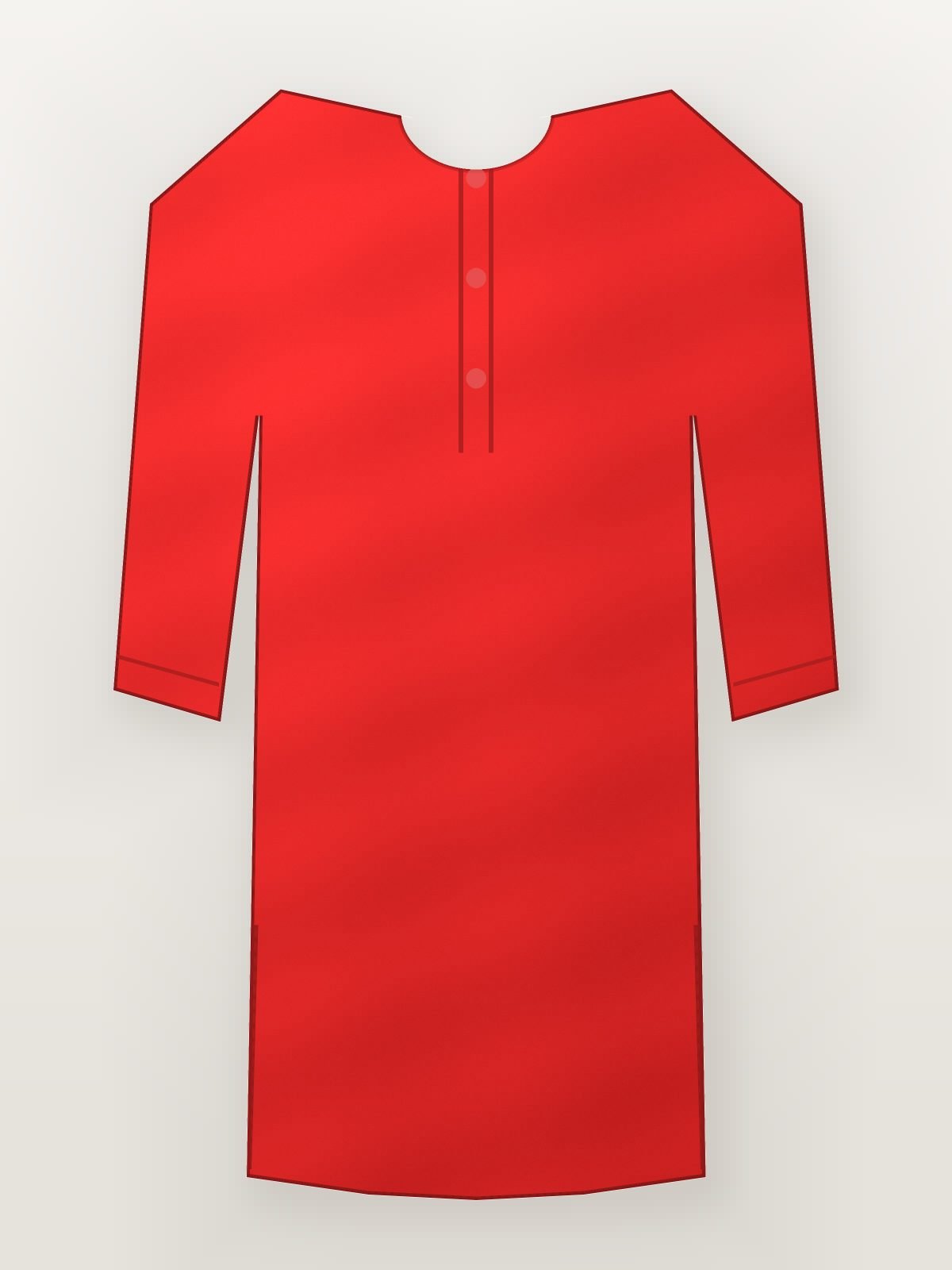 Girls Red Silk Blend Festive Kurta Set