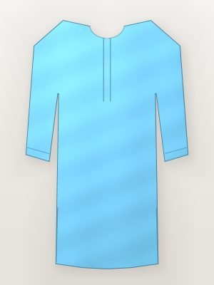 Sky Blue Chanderi Straight Kurta — front view