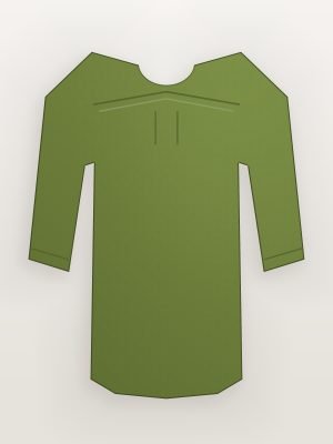 Olive Linen Blend Shirt and Trouser Co-ord Set — back view