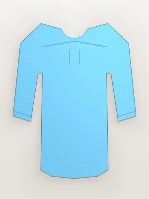 Sky Blue Checked Cotton Casual Shirt — back view