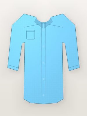 Sky Blue Checked Cotton Casual Shirt — front view
