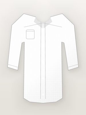 White Linen Blend Mandarin Collar Shirt — front view