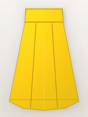Girls Yellow Tiered Cotton Skirt — front view