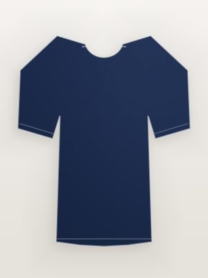 Navy Blue Striped Viscose Wrap Top — back view