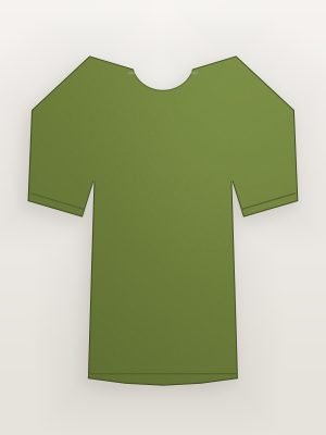 Olive Striped Pique Polo T-Shirt — back view