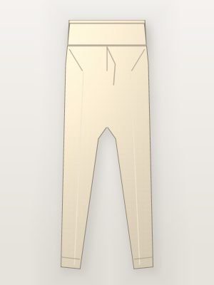 Beige Wide Leg Linen Trousers — front view