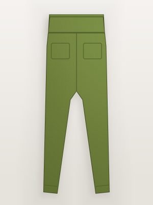 Boys Olive Cotton Cargo Joggers — back view
